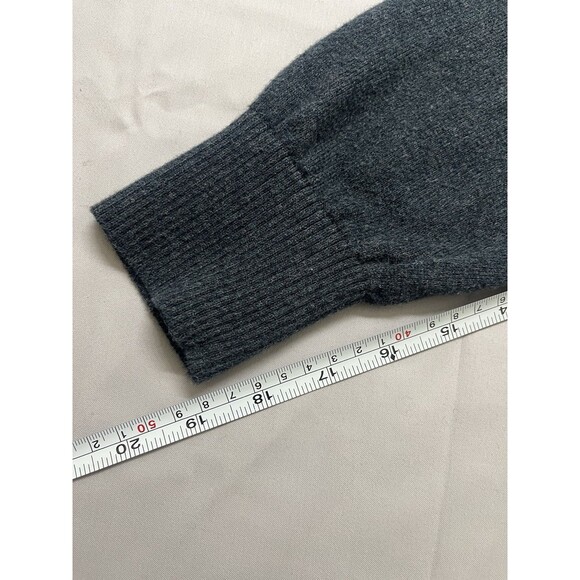 Eddie Bauer Mens Size Medium Sweater 1/4 Zip Cotton Cashmere Pullover Navy Blue - Picture 15 of 15